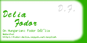 delia fodor business card